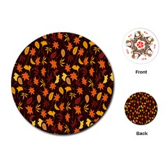 Thanksgiving Playing Cards Single Design (round)