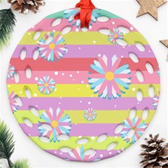 Flowers-024 Ornament (round Filigree)