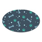 Bons-foot-prints-pattern-background Oval Magnet Front