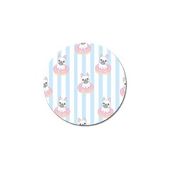 French-bulldog-dog-seamless-pattern Golf Ball Marker