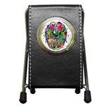 Brain Head Mind Man Silhouette Pen Holder Desk Clock Front