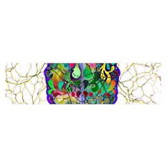 Brain Head Mind Man Silhouette Oblong Satin Scarf (16  X 60 )