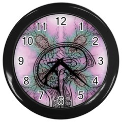 Tourette Syndrome Epilepsy Brain Wall Clock (black)