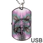 Tourette Syndrome Epilepsy Brain Dog Tag USB Flash (Two Sides) Back