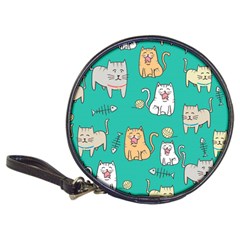 Seamless-pattern-cute-cat-cartoon-with-hand-drawn-style Classic 20-cd Wallets