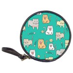 Seamless-pattern-cute-cat-cartoon-with-hand-drawn-style Classic 20-CD Wallets Front