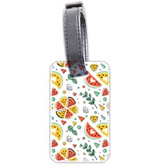 Seamless-hipster-pattern-with-watermelons-mint-geometric-figures Luggage Tag (two Sides)
