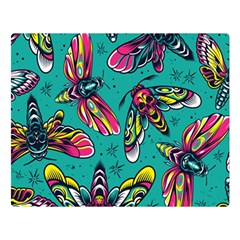 Vintage Colorful Insects Seamless Pattern Double Sided Flano Blanket (large) 