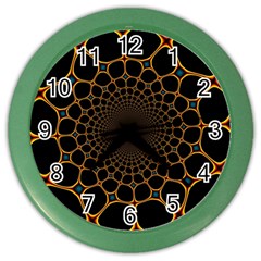 Fractal Abstract Web Art Digital Color Wall Clock