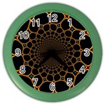 Fractal Abstract Web Art Digital Color Wall Clock Front