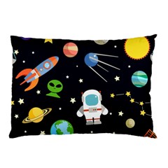 Space And Astronomy Decorative Symbols Seamless Pattern Vector Illustration Pillow Case (two Sides)