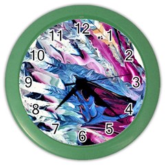 Feathers Color Wall Clock