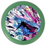 Feathers Color Wall Clock Front