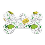 Hamburger With Fruits Seamless Pattern Dog Tag Bone (Two Sides) Front