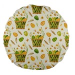 Easter Eggs   Large 18  Premium Flano Round Cushions Front