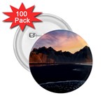 Beach Volcano Ocean Sunset Sunrise Iceland 2.25  Buttons (100 pack)  Front