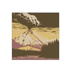 Boom Eruption Forest Mountain News Scary Volcano Satin Bandana Scarf 22  X 22 
