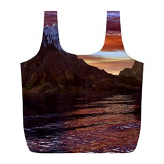 Sunset Island Tropical Sea Ocean Water Travel Full Print Recycle Bag (l)