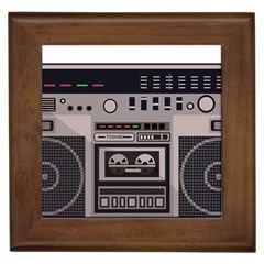 Cassette Recorder 80s Music Stereo Framed Tile by Pakemis