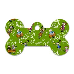 Seamless Pattern With Kids Dog Tag Bone (two Sides)