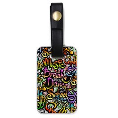 Graffiti Word Seamless Pattern Luggage Tag (one Side)