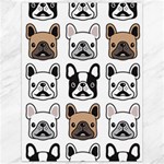 Dog French Bulldog Seamless Pattern Face Head Canvas 36  x 48  35.26 x46.15  Canvas - 1