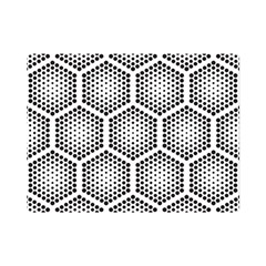 Halftone-tech-hexagons-seamless-pattern Flano Blanket (mini)