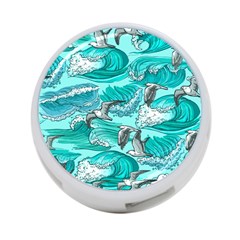 Sea-waves-seamless-pattern 4-port Usb Hub (two Sides)