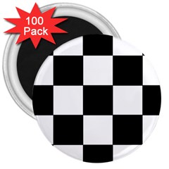 Grid-domino-bank-and-black 3  Magnets (100 Pack)