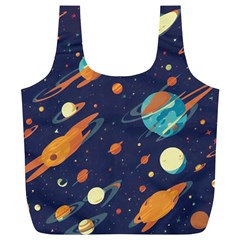 Space Galaxy Planet Universe Stars Night Fantasy Full Print Recycle Bag (xl)