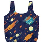Space Galaxy Planet Universe Stars Night Fantasy Full Print Recycle Bag (XL) Back