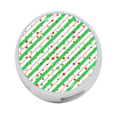 Christmas Paper Stars Pattern Texture Background Colorful Colors Seamless 4-port Usb Hub (one Side) by Uceng