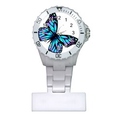 Blue And Pink Butterfly Illustration, Monarch Butterfly Cartoon Blue, Cartoon Blue Butterfly Free Pn Plastic Nurses Watch