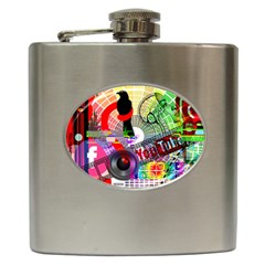 Social Media Interaction Woman Hip Flask (6 Oz)