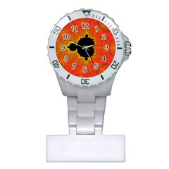 Fractal Mandelbrot Set Pattern Art Plastic Nurses Watch
