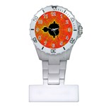 Fractal Mandelbrot Set Pattern Art Plastic Nurses Watch Front