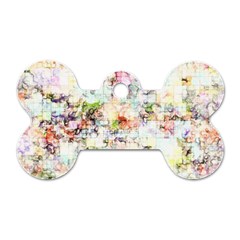 Dirt Puzzle Scrap Book Background Dog Tag Bone (two Sides)