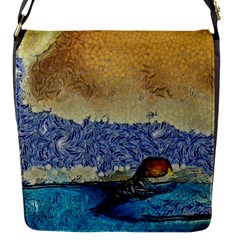 Abstract Painting Art Texture Flap Closure Messenger Bag (s) by Ravend