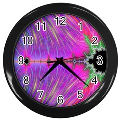 Fractal Fractals Abstract Art Wall Clock (black)