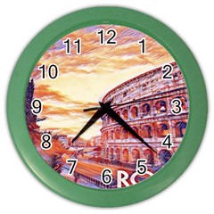Rome Colosseo, Italy Color Wall Clock
