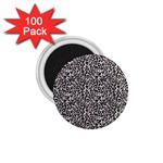 Black Cheetah Skin 1.75  Magnets (100 pack)  Front