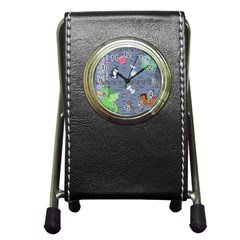 Dnd Pen Holder Desk Clock
