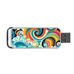 Wave Waves Ocean Sea Abstract Whimsical Portable USB Flash (Two Sides) Front