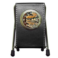 End Of The Day On The Lake Garda, Italy  Pen Holder Desk Clock