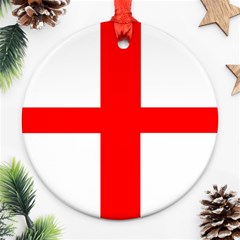 England Round Ornament (two Sides)
