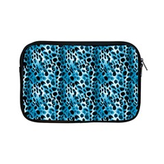 Blue Leopard Apple Ipad Mini Zipper Cases by DinkovaArt