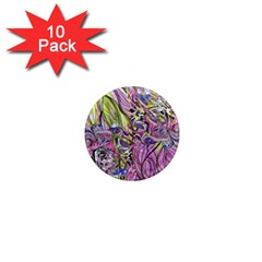 Abstract Intarsio 1  Mini Magnet (10 Pack) 