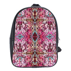 Fuchsia Funky Repeats I School Bag (xl) by kaleidomarblingart