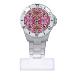 Fuchsia Funky Repeats I Plastic Nurses Watch Front