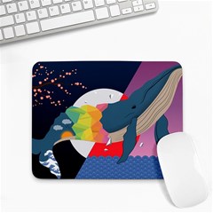 Whale Moon Ocean Digital Art Small Mousepad
